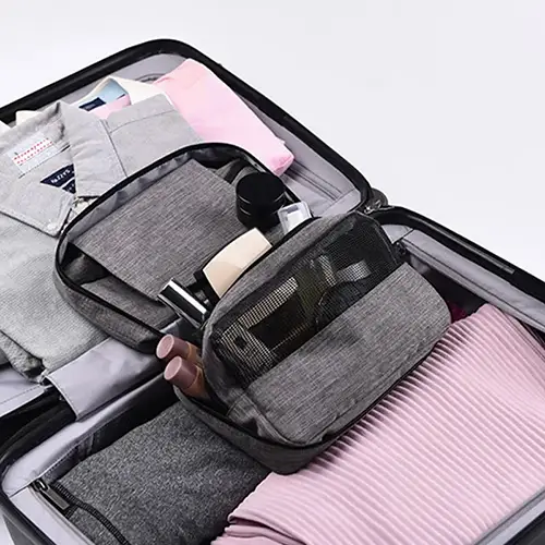 Professional Custom Printed Male Travel Designer Toiletry Kit Bag With Compartments